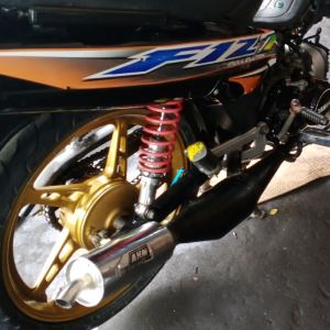 Knalpot FIZ R AHM Standar Racing Hitam Crom Tornado Alfa Jetcool RC100 Bravo Suara Garing