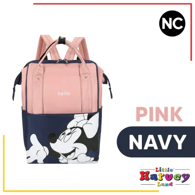 Tas Bayi Diaper Bag Baby Mickey Minnie Ransel Multifungsi Besar Perlengkapan Ibu Bayi Popok Botol Susu Asi Baju Celana Bayi Back Pack Annelo