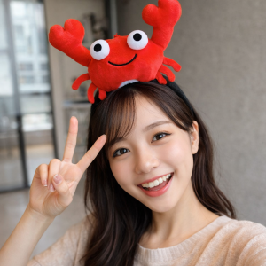 Cute Funny Wash Face Party Performance Prop Female Headwear Cartoon Headdress Crab Hair Hoop Lobster Headband