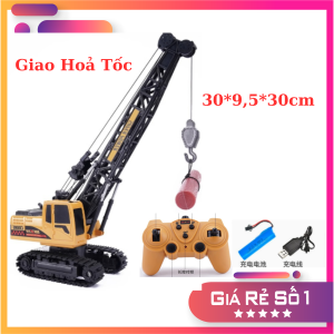 Xe Cẩu Đồ Chơi Điều Khiển Từ Xa 8 Kênh – Xe Công Trình RC Đèn LED Âm Thanh Pin Sạc
