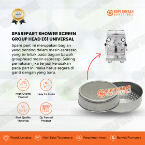 Shower Screen E61 Universal Stainless 304 Anti Korosi Original Italy Sparepart Espresso Coffee Machine