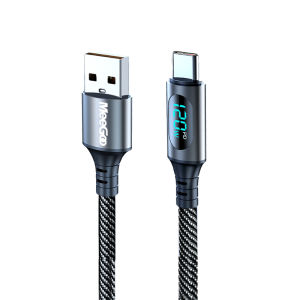 MeeGoo 120W 6A USB Type-C Cable Fast Charging With Digital Display 1M/2M