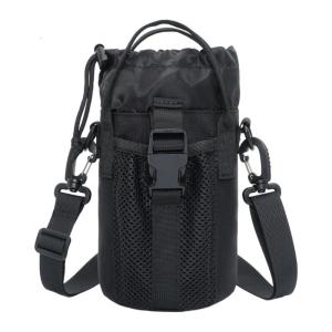 Portable Insulated Water Bottle Holders With Adjustable Strap And Meshes Side Pocket For Outdoors Hiking Camping Travel