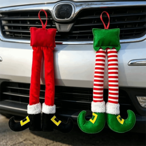 MIRELAE Soft Christmas Elf Legs Hanging Ornament Cloth Multi-purpose Fireplace Mantel Decoration High Quality Santa Claus Legs Decor Christmas Gift