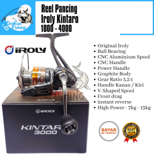 Reel Pancing IROLY KINTARO 1000 - 4000 (Power Handle) CNC Spool Murah - Engkus Fishing