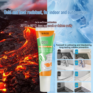 Bathroom Sealant Anti Mold Plastic Mud Tile Inlay Waterproof Sealant Quick Dry Seam Sealant Bathroom Kitchen Caulk Sealant Shower Sink Sealing Compound Professional Grade Gap Filler Waterproof Sealant Tile Gap Filler Multi Surface Application