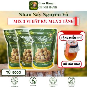 [TẶNG HỦ MẬT ONG] Khi Mua 3 Túi 500G Nhãn Sấy Nguyên Vỏ Bất Kỳ - Nhãn Sấy Điện Giữ Vị Ngọt Tự Nhiên