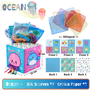 Mirror Mirror on the Box: Baby Tissue Box Toy for Tummy Time Sensory Play - Montessori Learning Fun for Babies Toddler Kids