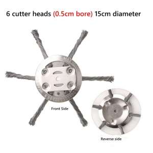 【High Quality 】 6Head Steel Wire Grass Trimmer Heads Weed Eater Blades Steel Razor Mower Weed Brush Cutter Lawn Mower Gardening Tools