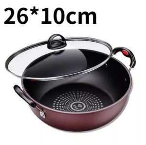 26/28/30cm Non stick pot soup pot induction stew pot with lid thickened composite bottom diamond high-quality cookware tools