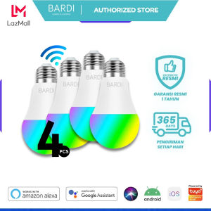 [4 PCS] BARDI Smart LED Light Bulb RGB+ WW 9W Wifi Wireless IoT Home