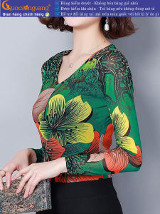 Áo thun nữ lưới dài tay cổ tim co giãn 4 chiều GLA299 Cuocsongvang