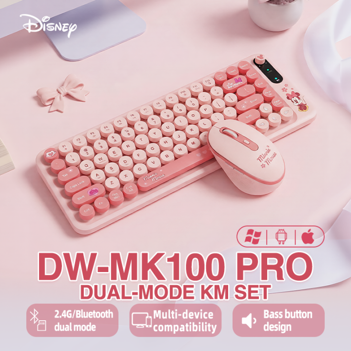 Official Disney Wireless Keyboard Silent Cute 2.4G Laptop Keyboard ...