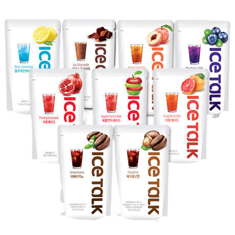 ICE TALK korean pouched drink all flavors 230 ml korean authentic ...