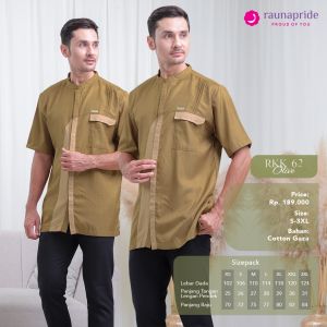 Couple RAUNA RGD 62 olive - RKK 62 olive / gamis - koko - FASHION MUSLIM