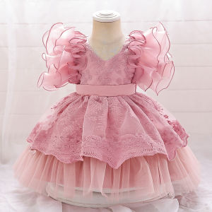 MQATZ Baby Girl Dress Newborn Princess Clothes For Kids First 1st Year Birthday Infant Party Tutu Toddler Fluffy Sleeves 12M L2126XZ