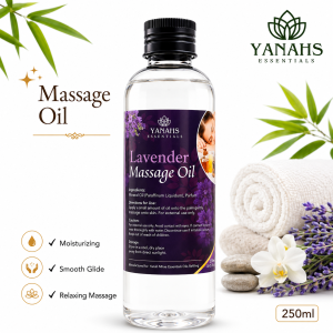 Lavender 250ml Relaxing Massage Oil for Body Spa Therapy | Moisturizing & Non-Sticky