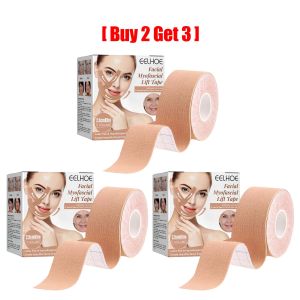 Eelhoe Facial Myofascial Lift Tape V-Shape Face Breathable Invisible Patch Tightens Anti Wrinkle Face Contours Fade Fine Lines Lift Sagging Skin Sticker Adhesive Double Chin Lift Refill Tapes（2.5cm*5m）