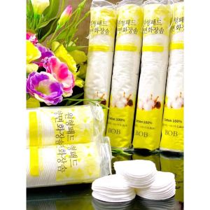 (Giá tốt) Combo 5 bông tẩy trang BOB hàn quốc 150 miếng sợi bông tự nhiên nhiều chị em tin dùng.