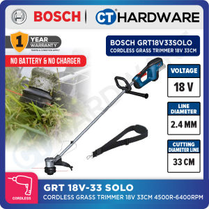 Bosch GRT18V33SOLO Cordless Grass Trimmer 18V 33cm without Battery & Charger | Outdoor & Garden Tools | Potong Rumput