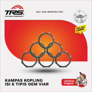 KAMPAS KOPLING ISI 6 TIPIS OEM VIAR LAMA KAISAR TOSSA RODA 3 [TRS]