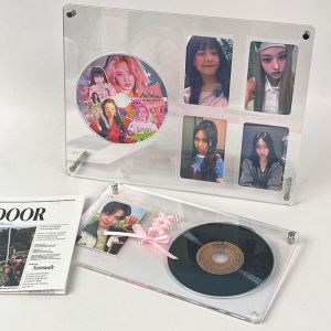 LEIFNYDI ขนาดการ์ดรูปภาพ ที่วางการ์ดภาพ วัสดุอะคริลิก กรอบแสดงผล กรอบแสดงการ์ดภาพ ตกแต่งโต๊ะทำงานในห้อง ใช้งานได้จริง กรอบรูปอะคริลิค ตกแต่งห้อง