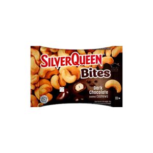 SilverQueen Bites Cashew Dark Coklat Hitam Silver Queen Kacang Mede