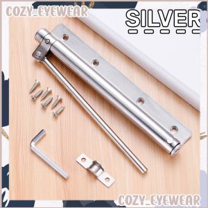 Stainless Steel Automatic Adjustable Door Closer Easy Rebound Hinge Spring Silent Mounted Heavy Duty Door Closing Device