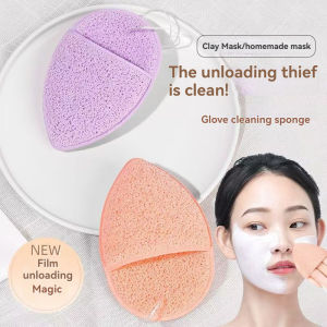 Soft Facial Sponge Cleansing Pads Reusable Glove Bath Sponge Puff Style Exfoliating Pads for Deep Pore Cleansing Strong cleaning power rrapid foaming