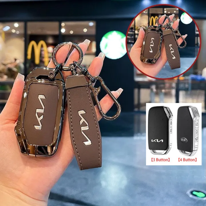 Remote%20Key%20Case%20Key%20Holder%20Metal%20Key%20Fob%20Shell%20Keychain%20For%20Kia%20K3%20K5%20Carens%20Carnival%202024%20Cerato%202020%20Sportage%20Seltos%202024%20-%20Image%204
