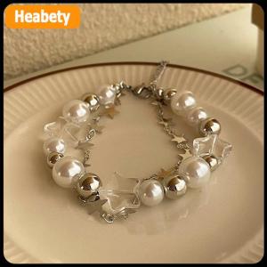 【2-3 ngày giao hàng】 Harajuku Sao Vòng Đeo Tay Cô Gái Ngôi Sao Năm Cánh Ngọc Trai Đính Cườm Bangle Cho Phụ Nữ Cổ Điển Thẩm Mỹ Quyến Rũ Vòng Đeo Tay Phụ Kiện Trang Sức Quà Tặng