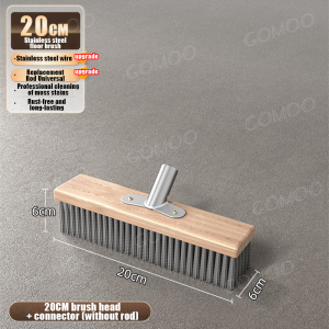 ✨Durable for 100 years✨GOMOO 40cm Stainless Steel Floor Brush Heavy for Wet & Dry Use on Pool Moss Cleaning Effortlessly Removes Stubborn Dirt & Water