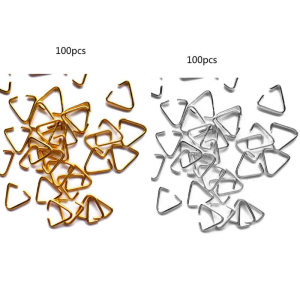 Triangular Open Jump Rings 10mm Iron Pinch Clip Bail Drops Pinch Bails Connectors for Decoration Findings