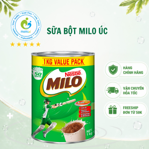 Sữa Nestle Milo Úc (1kg) bổ sung dưỡng chất tăng chiều cao miễn dịch phát triển trí não cho bé từ 2 tuổi và người lớn