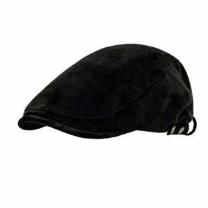 OEUVR Warm Suede Beret Hats Metal Button Slim Face Forward Hats Premium Comfortable Beret Cap Women