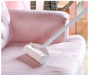 ไม้ม็อบชุดลูกกลิ้งทําความสะอาด เศษฝุ่น เศษผม ด้ามจับปรับความยาวได้ รีฟิลลูกกลิ้งขจัดฝุ่น กระดาษกาว ขนสัตว์เลี้ยง