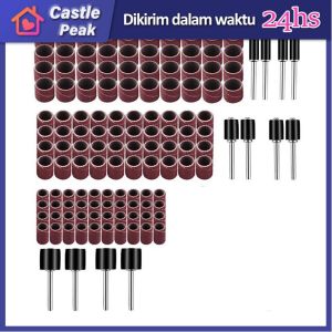 120PCS Mandrel Amplas Drum Amplas Rol Drum untuk Mini Die Grinder Bor Tuner Sanding Drum
