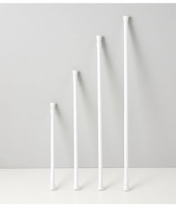 KSL Adjustable Metal Curtain Rod Spring Loaded Bathroom Bar Shower Extendable Telescopic Poles Rail Hanger Rods