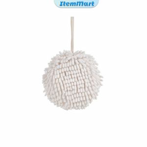 ItemMart Soft Absorbent Wipe Hand Towel Ball Kitchen Soft Plush Chenille Hanging Towel for Hands