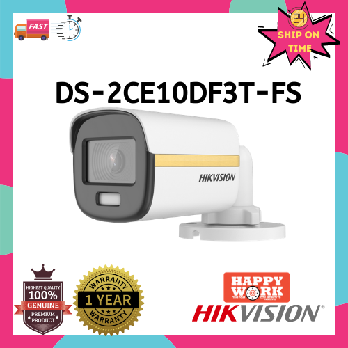 CCTV Camera Hikvision ColorVu DS2CE10DF3TFS 3.6mm 2 MP Full Time