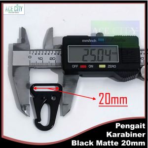 Pengait Kew Kew Karabiner Black Matte 20mm