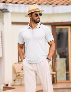 MAGCOMSEN Áo sơ mi Polo mùa hè của nam giới Nhanh khô thoáng khí Vải dệt kim co giãn ngắn tay Áo thun quần vợt chơi gôn giản dị với bộ tứ 2026