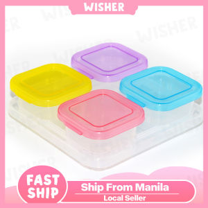 4/6PCS Baby Complementary Food Box Baby Complementary Food Freezer Box Storage Crisper Box Snacks Portable Sealed Boxes