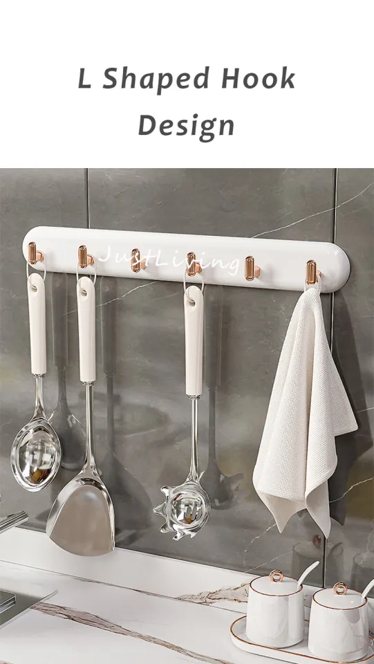 JustLiving Hooks Nail Free Wall Mount Cloth Hook Hanger Alat
