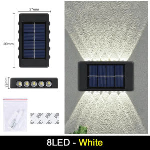LED Solar Wall Lamp Outdoor Waterproof Automatic Sensor Wall Light Auto ON/OFF Street Lights Up&Down Lighting for Garden Garage  for Yard Villa House Taman Fence Street Step Stairs Landscape Decorative Lights
