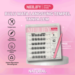 MEILIFY - Bulu Mata Tanpa Lem [NATURAL] Bulmat / Eyelash Extension Bulumata Palsu Langsung Tempel