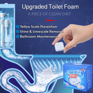 Rapid-Dissolve Toilet Bowl Cleaner Tablets Urine Scale Limescale Removal Fast-Acting Fresh Scent Eco-Friendly Effervescent Cleaning