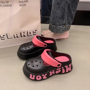 Free Shipping New Pop Mart Clogs Thick-Soled Sandals For Women Summer Outdoor Wear EVA Non-Slip