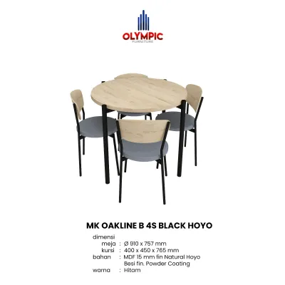 MK OAKLINE B 4S SERIES / Meja makan minimalis / mk series olympic / meja makan cantik / drop only