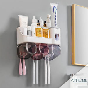 Rak Sikat Gigi Tooth Brush Organizer Tempat Penyimpanan Sikat Gigi Odol Dispenser Pasta Gigi Gantung DIVANKA APHOME